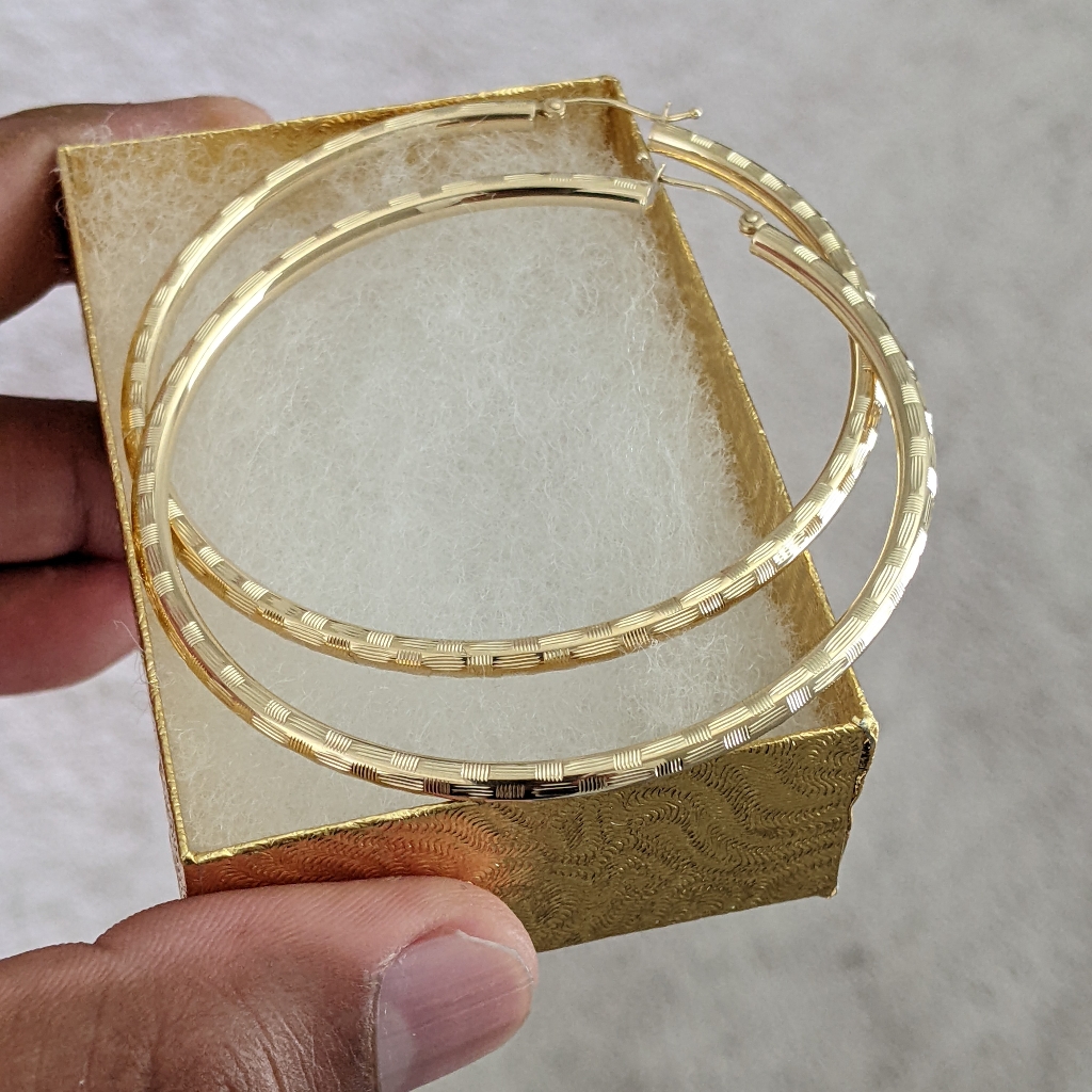 14kt Real Gold Hoop Earring For Women 879$